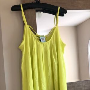 Bright green/yellow cami NWT!